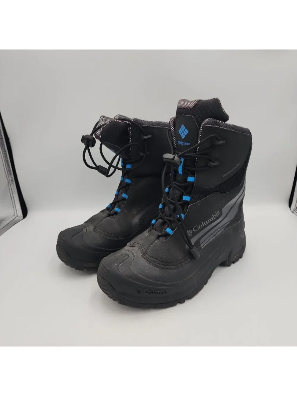 Columbia Youth Kids Boy Bugaboot Plus IV Omni-Heat Winter Snow Boots Black SZ 5